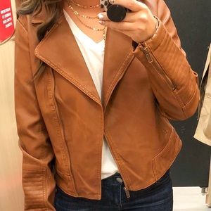 Faux Leather Moto Jacket